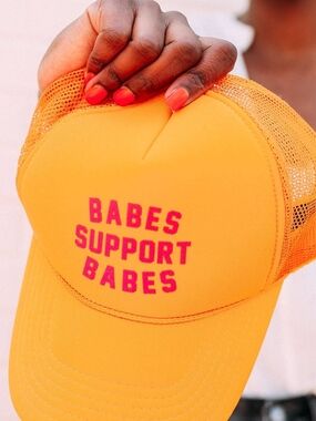 Babes Support Babes Mustard Trucker Hat